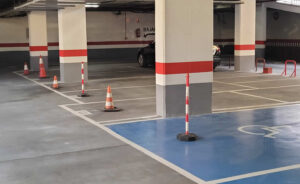instalación interior  parking colón Valladolid